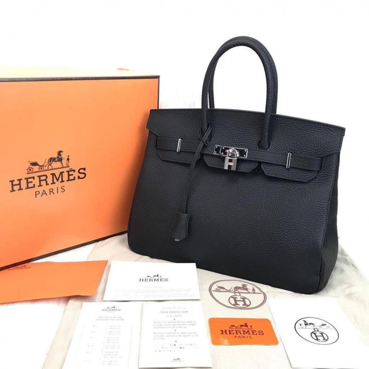 HERMES BİRKİN HAKİKİ DERİ SİYAH 35 CM